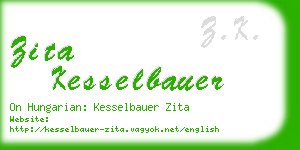 zita kesselbauer business card